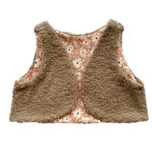 Teddy Gilet Flower