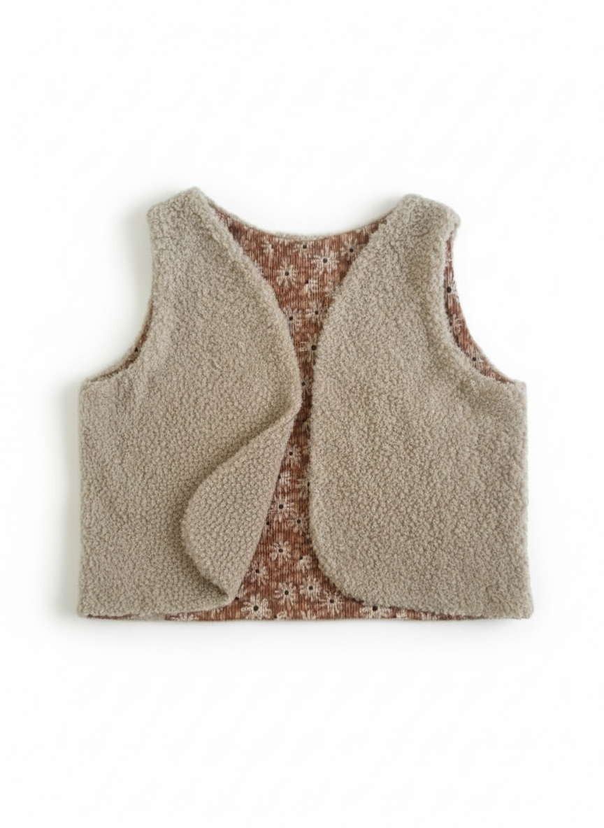 Teddy Gilet Flower - Afbeelding 2